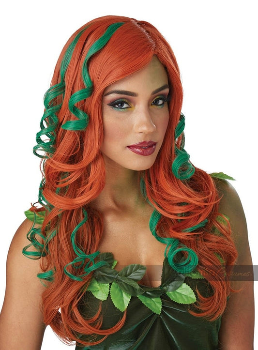 Women's Root of All Evil Wig: Auburn/Green