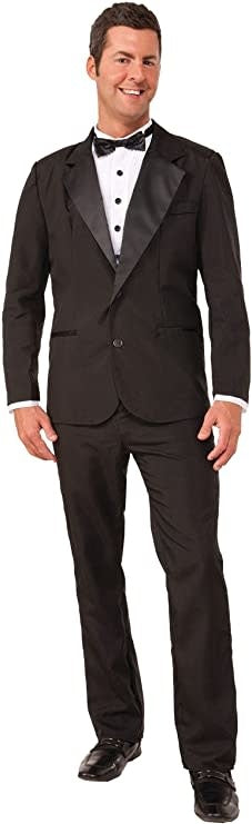 Men's Instant Zip-Up Black Tuxedo