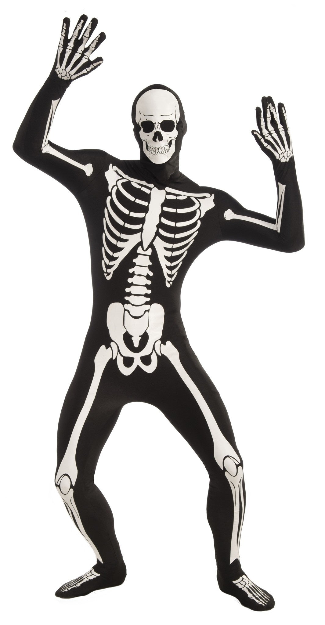 Adult Glow Skeleton Disappearing Man Bodysuit