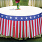 Patriotic Table Fringe Skirt: Red/White/Blue