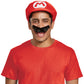 Mario Hat & Mustache Kit - Adult