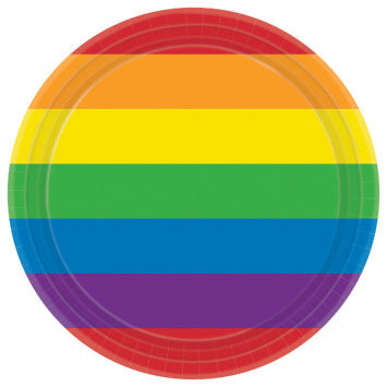 7” Round Plates - Rainbow
