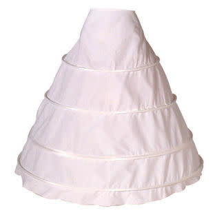 Adult White Colonial Hoop Skirt
