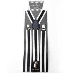 Suspenders: 2 Tone - Black/White (SP-135)