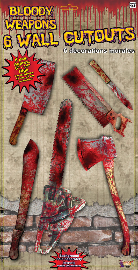 Cutouts - Bloody Weapons (6pc.)