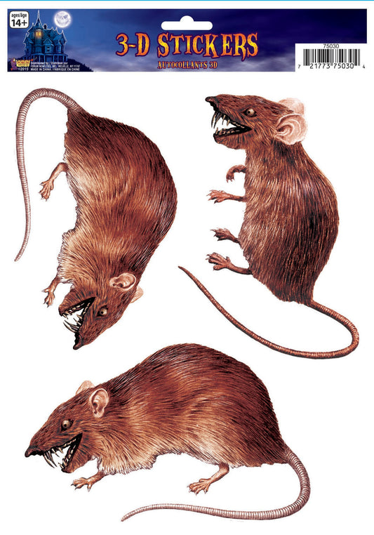 Rat 3-D Stickers