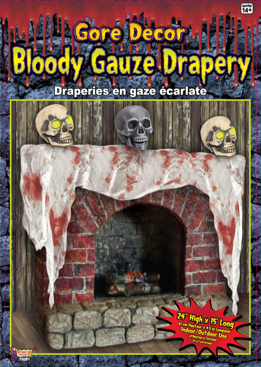 15' Bloody Gauze Drapery