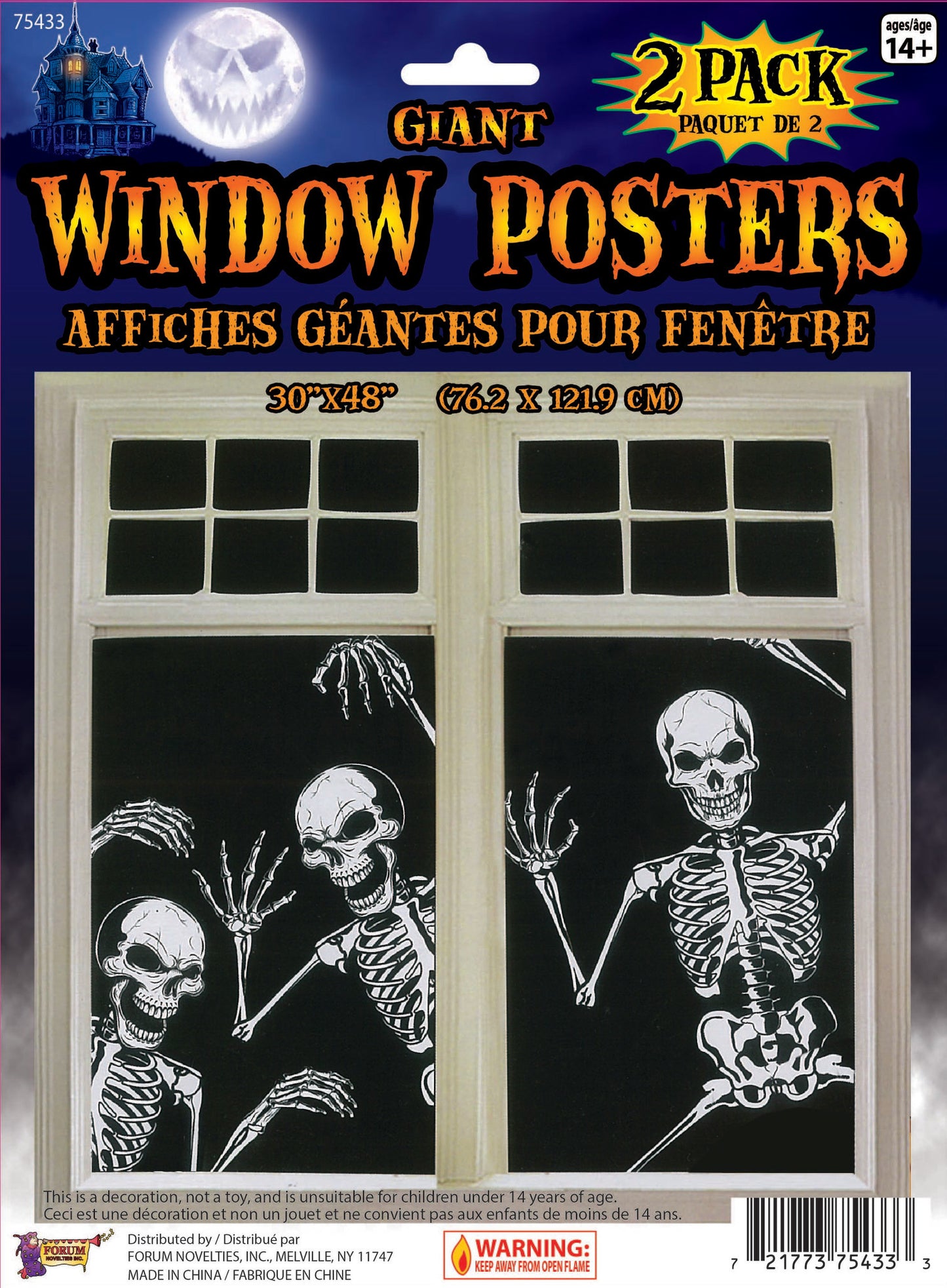 Giant Skeleton Window Poster