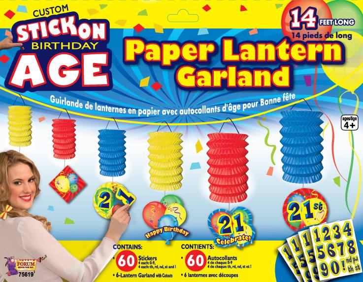 Paper Lantern Garland - Birthday/Age