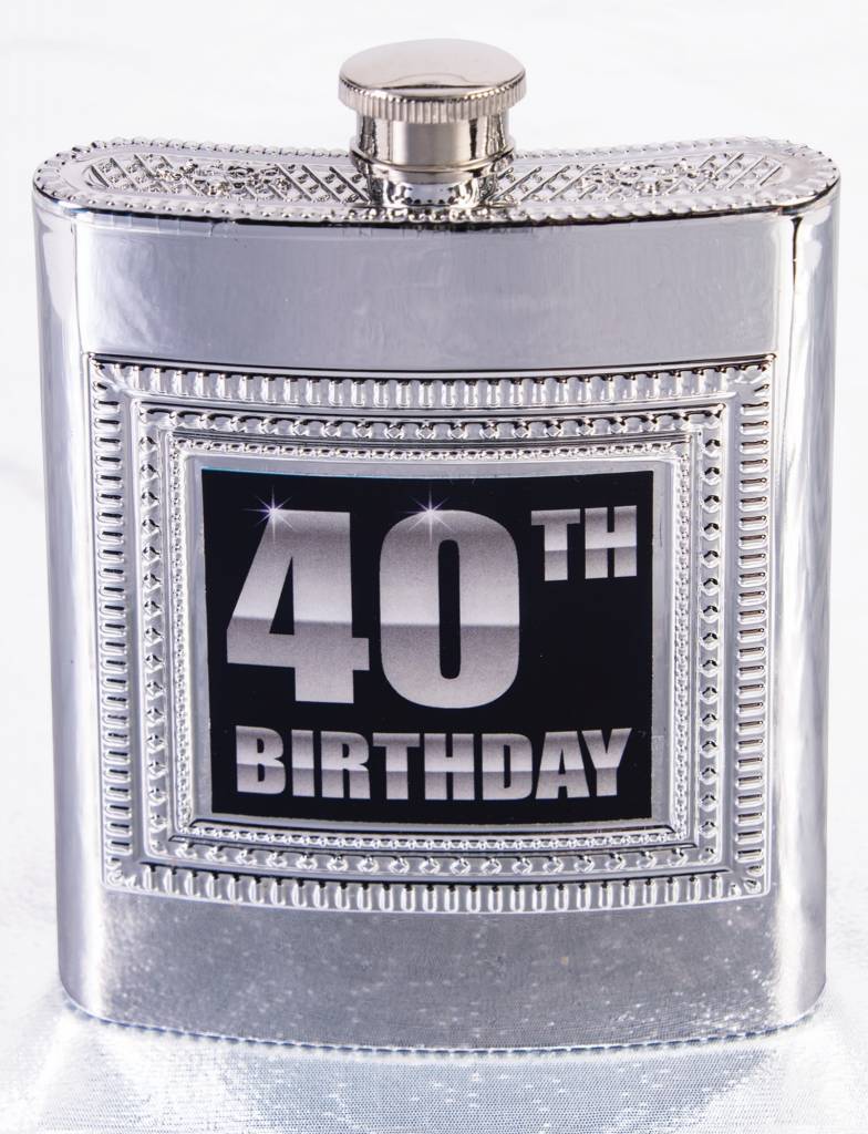 40th Birthday Flask