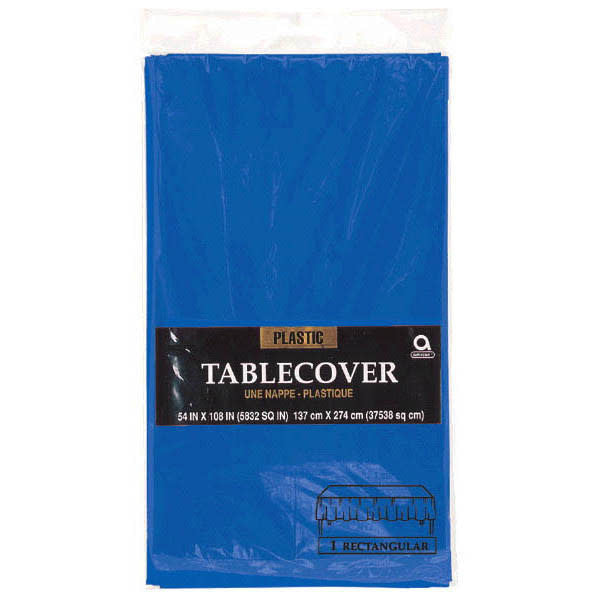 Plastic Table Cover: Rectangle - Royal Blue