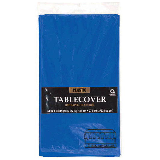 Plastic Table Cover: Rectangle - Royal Blue