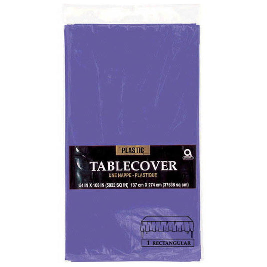 Plastic Table Cover: Rectangle - New Purple
