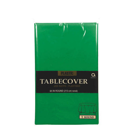 Plastic Table Cover: Round - Green