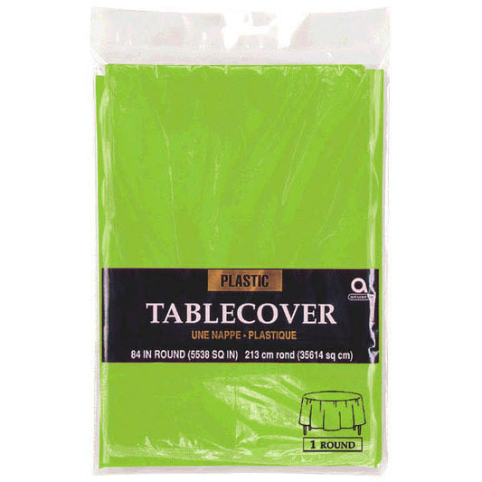 Plastic Table Cover: Round - Kiwi Green
