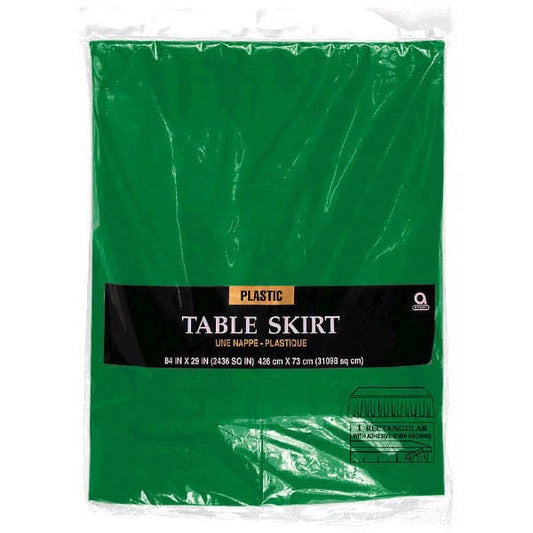 Plastic Table Skirt - Green