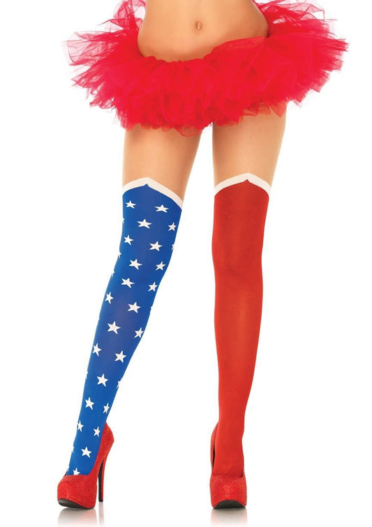Hero Tights - Red/Blue