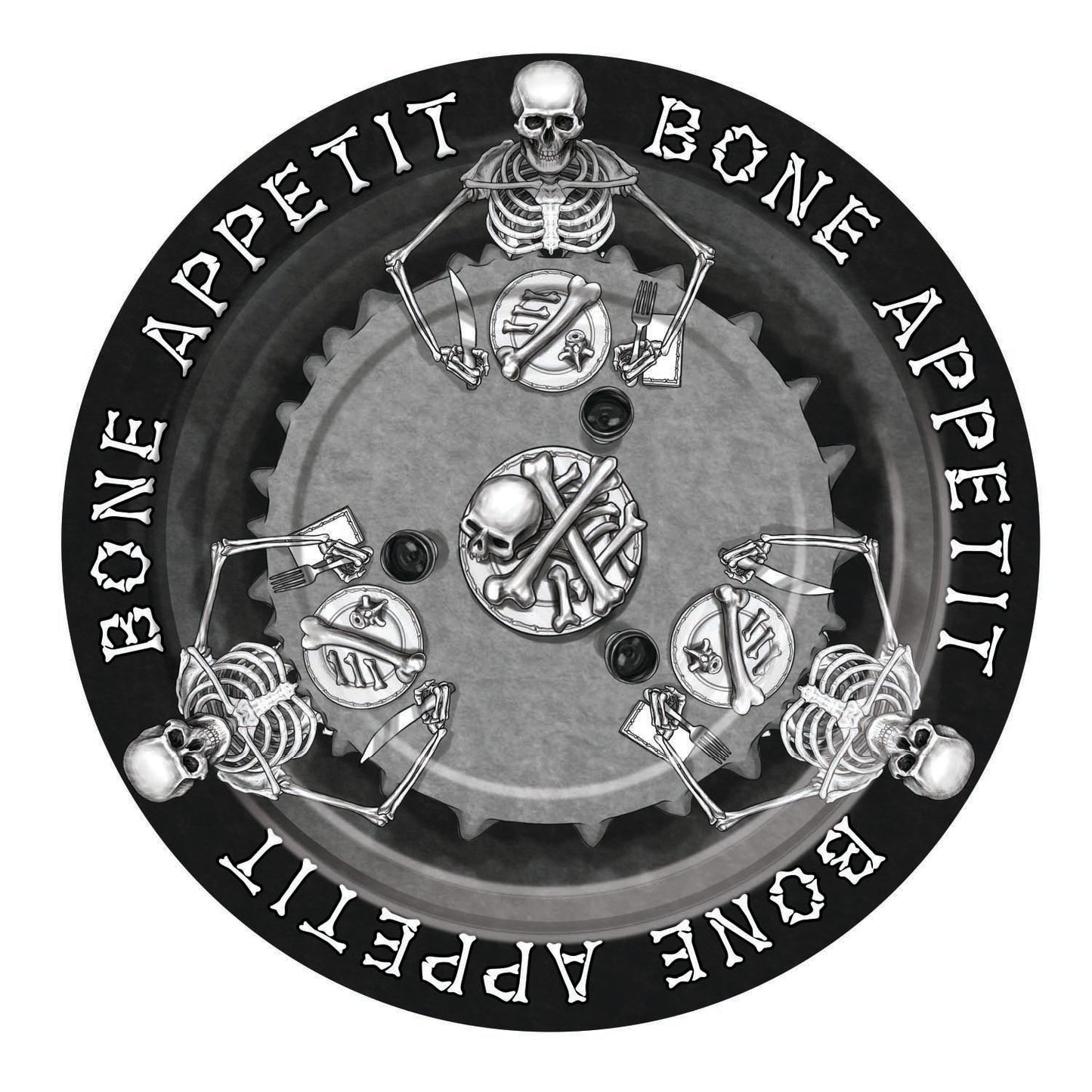 9" Plates - Bone Appetit (8ct.)