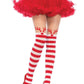 Adult Rudolph Striped Christmas Tights