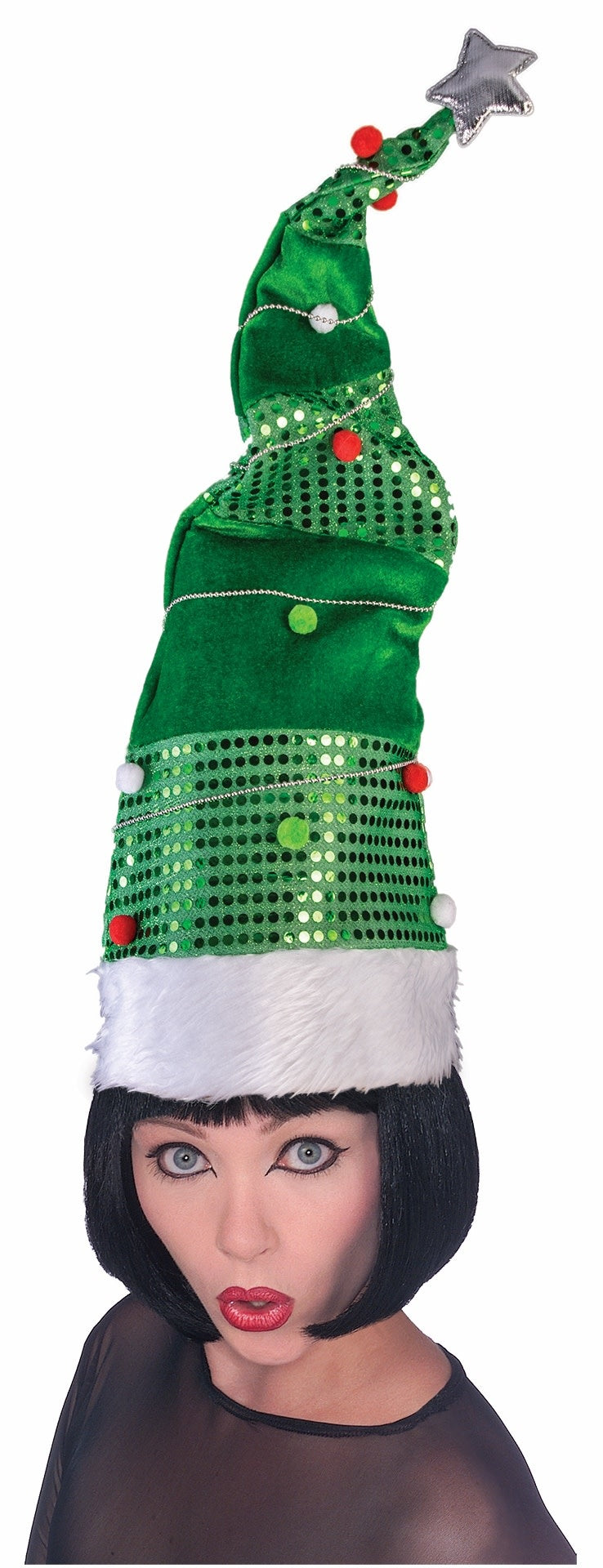 Long Christmas Tree Bendable Hat