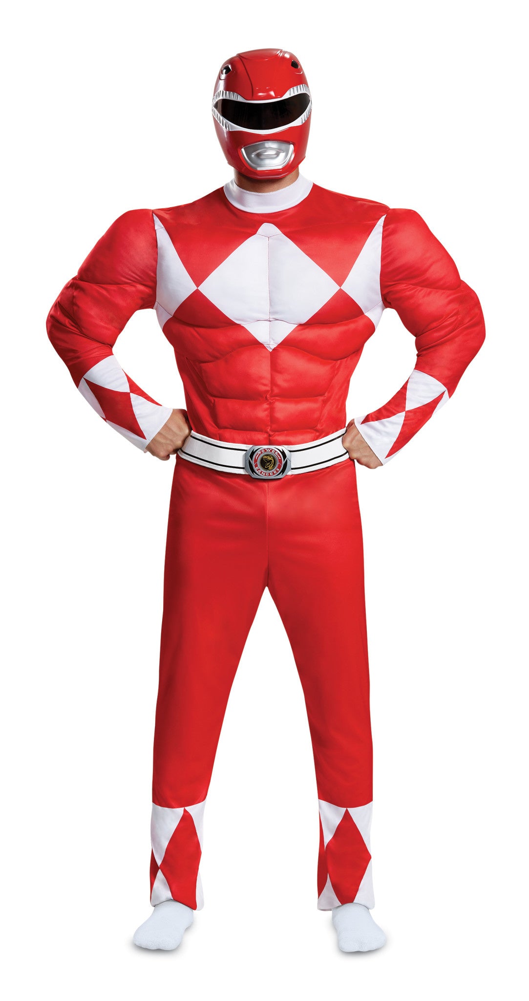 Men's Classic Red Power Ranger with Muscles