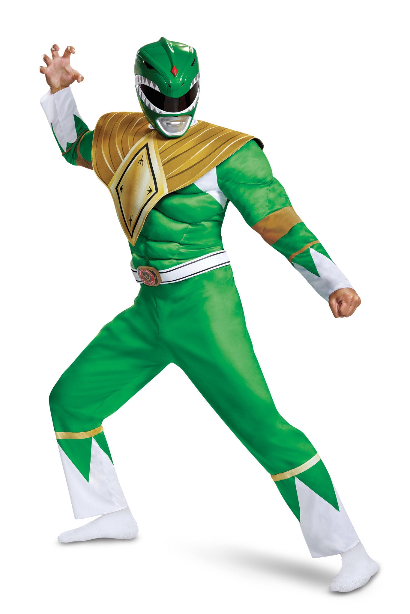 Men's Classic Green Power Ranger with Muscles