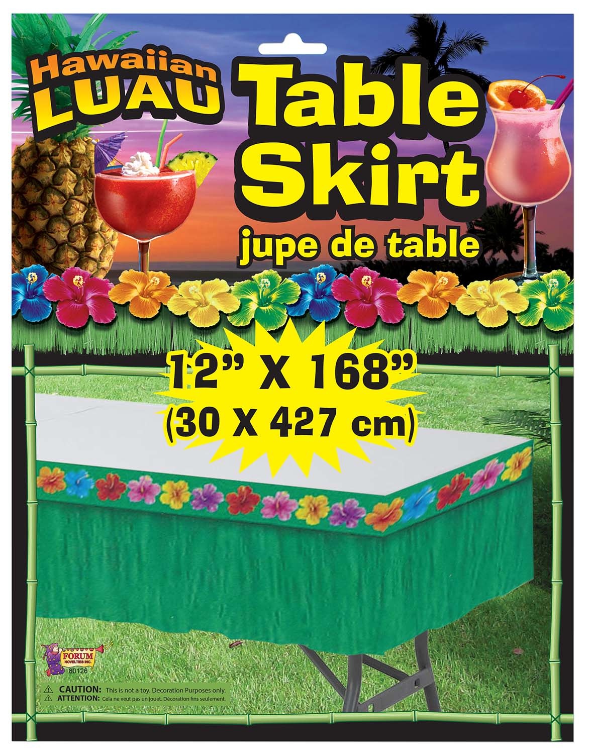 Luau Plastic Table Skirt