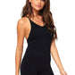 Spandex Romper w/ Cross Strap: Black