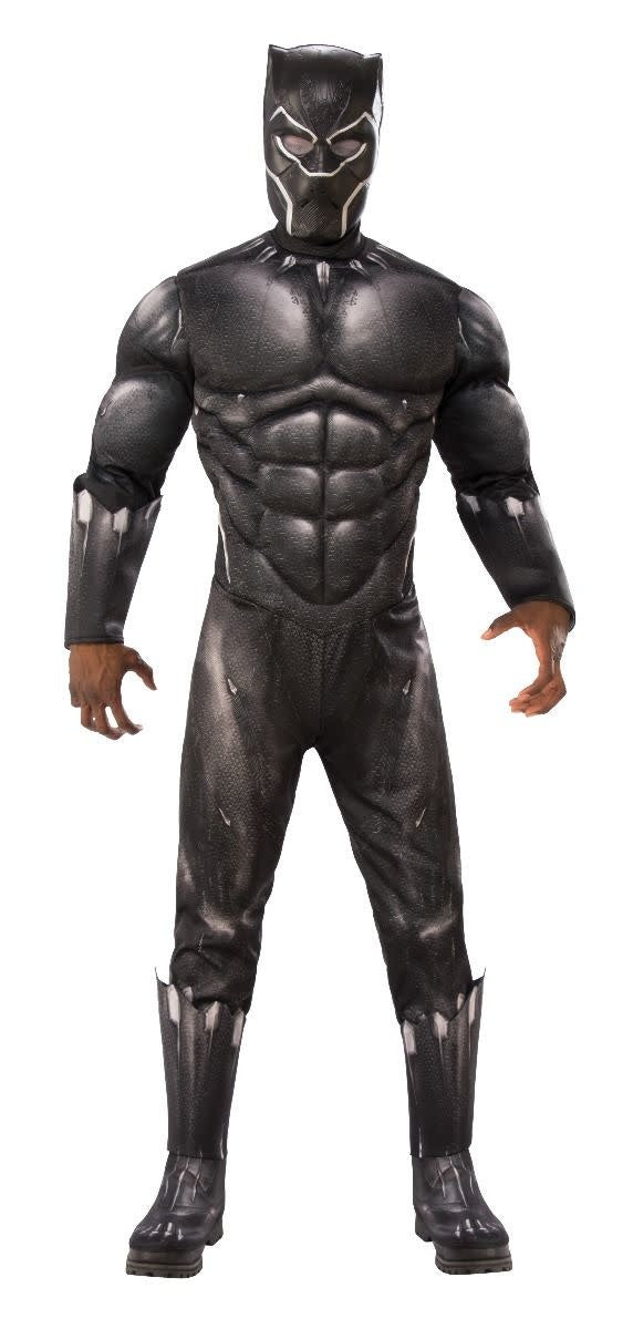 Men's Deluxe Black Panther Costume with Muscle Chest