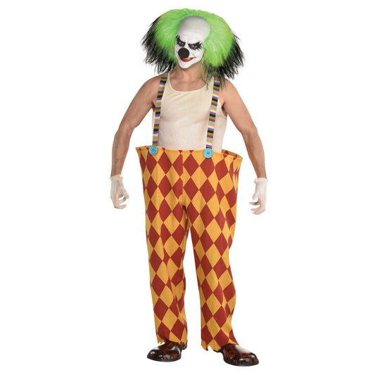 Men's Scary Clown Hoop Pants with Suspenders - Standard