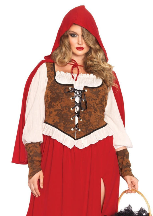 Women's Plus Size Woodland Red Riding Hood Costume