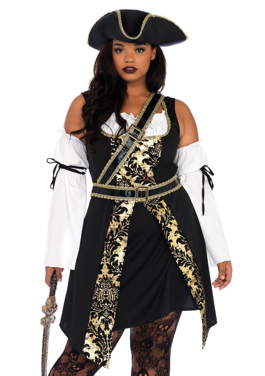 Women's Plus Size Black Sea Buccaneer Costume