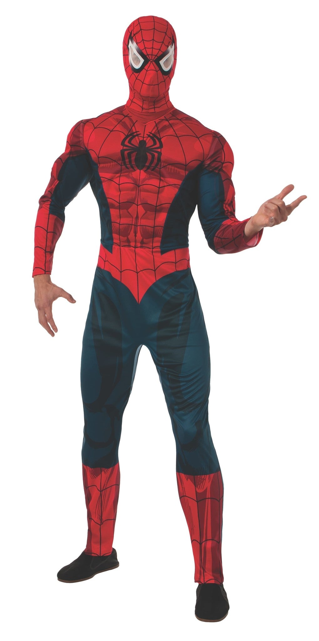 Men's Deluxe Spider-Man Costume with Muscle Chest