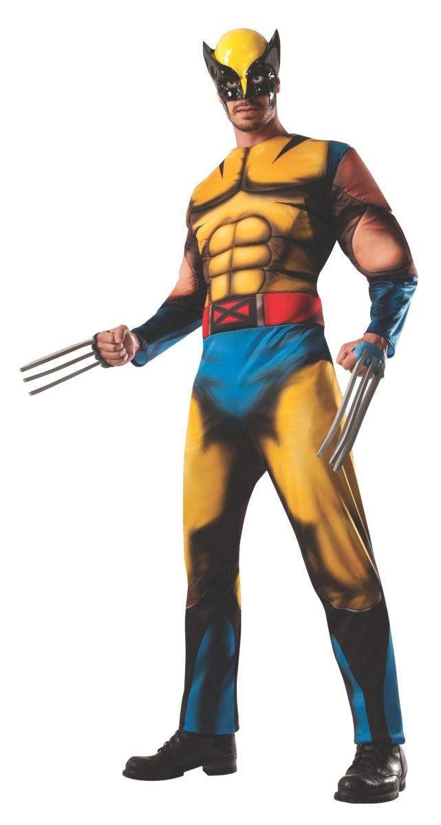 Men's Deluxe Wolverine Costume with Muscle Chest
