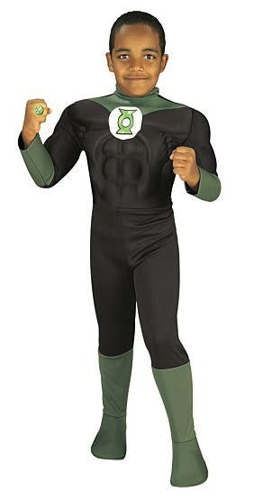Kids Deluxe Green Lantern Costume with Muscle Chest