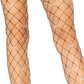 Rhinestone Fence Net Tights - Black
