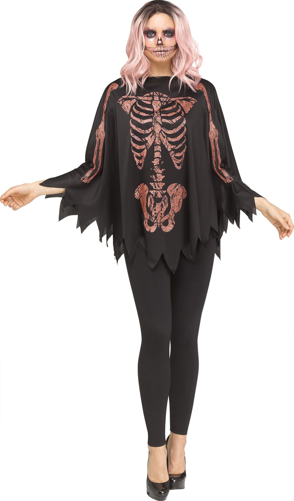 Glitter Skeleton Poncho