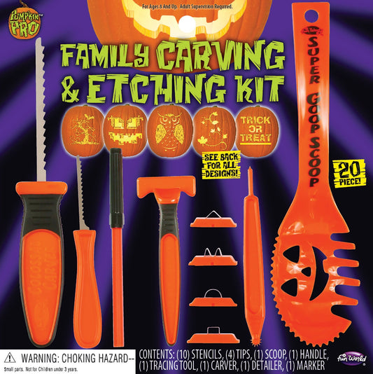 Family Pumpkin Carving & Etching Kit (20pc.)