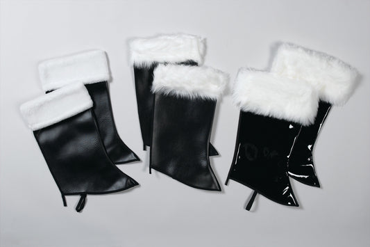 Patent Leather Santa Boot Covers