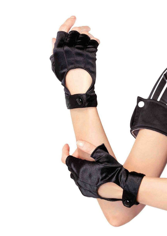 Fingerless Motorcycle Gloves - Black