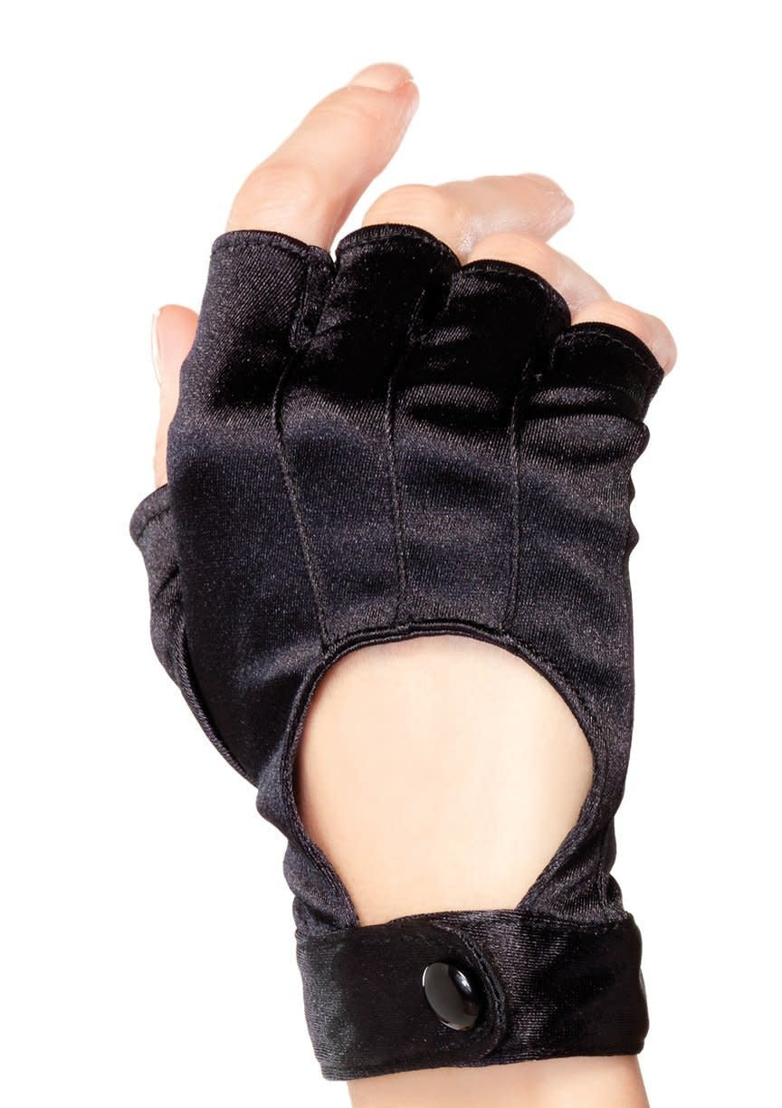 Fingerless Motorcycle Gloves - Black