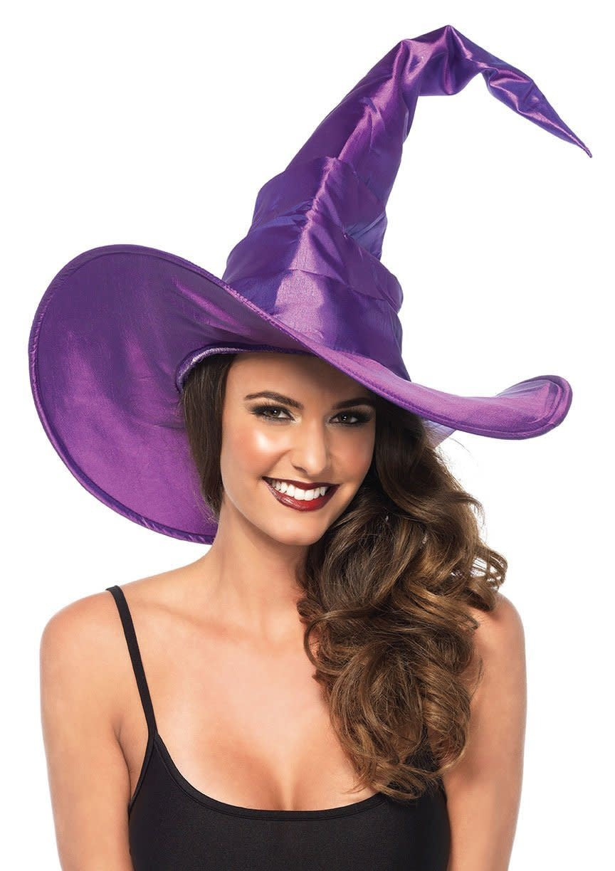 Ruched Witch Hat - Purple