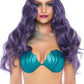 Long Mermaid Wavy Wig: Purple