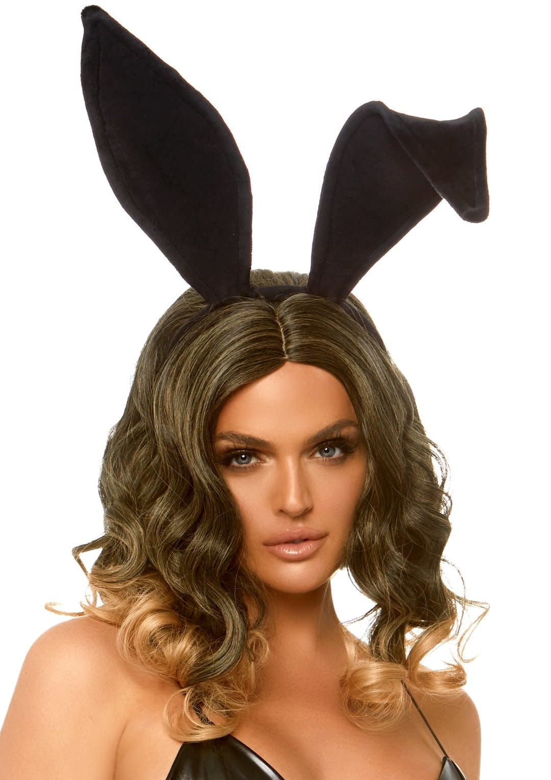 Bendable Velvet Bunny Ears: Black