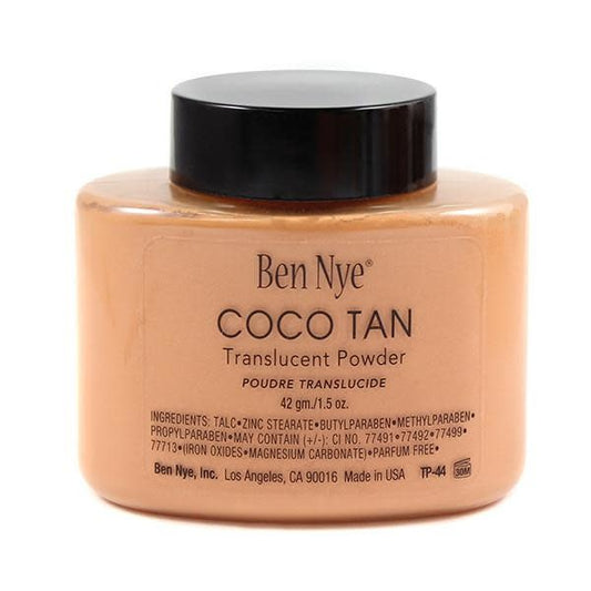 The Ben Nye Translucent Powder in Coco Tan. 