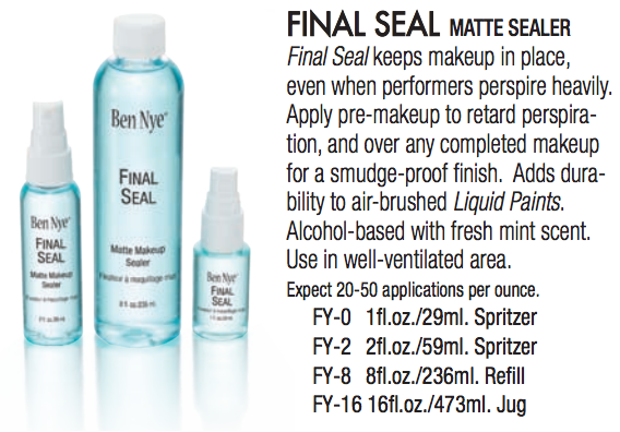 Ben Nye Final Seal Matte Makeup Sealer, 8oz