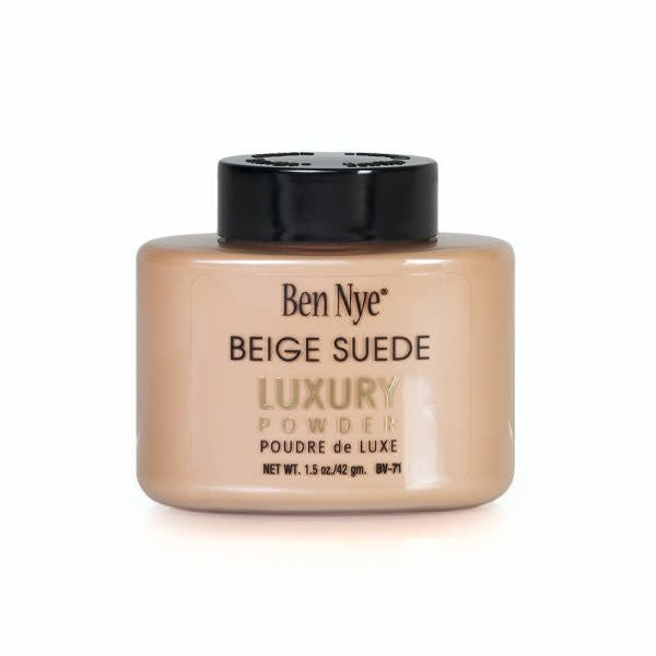 Ben Nye luxury powder in Beige Suede color product number BV - 71 in a 1.5 oz bottle.