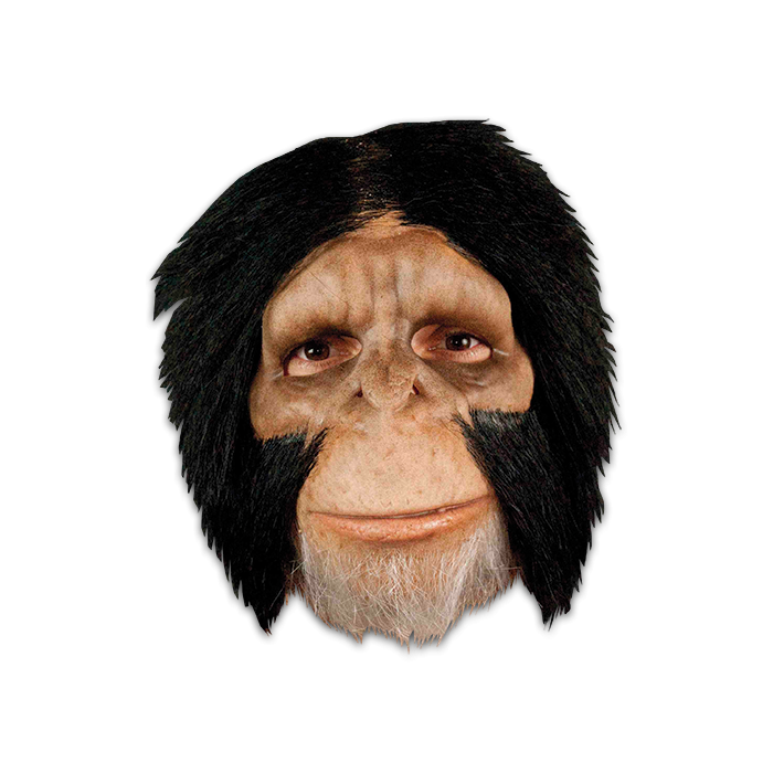 Chimpanzee Latex Mask with Faux Fur