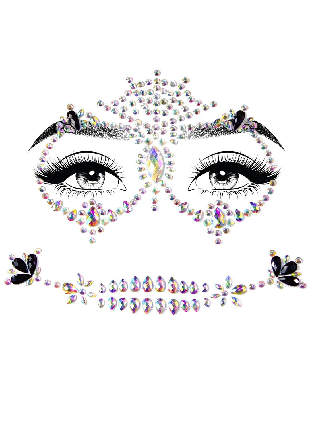 Face Jewels Stickers: Calavera
