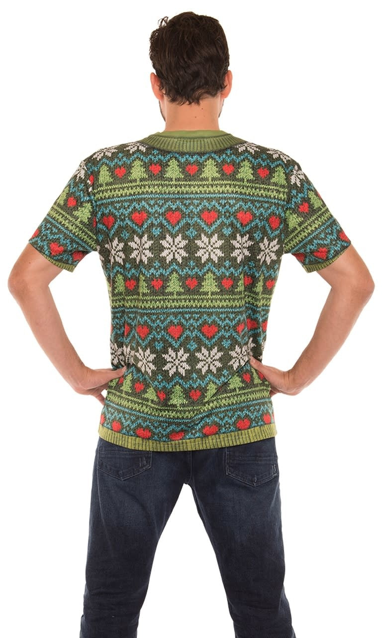 Sweater Tee: Deep V Ugly Xmas